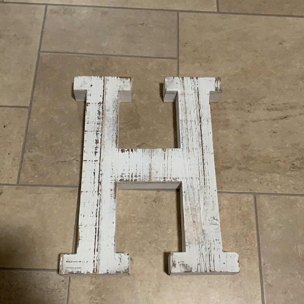 Rustic decorative “H”